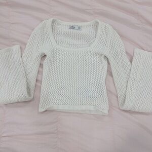 Hollister Cream Scoop Neck Sweater